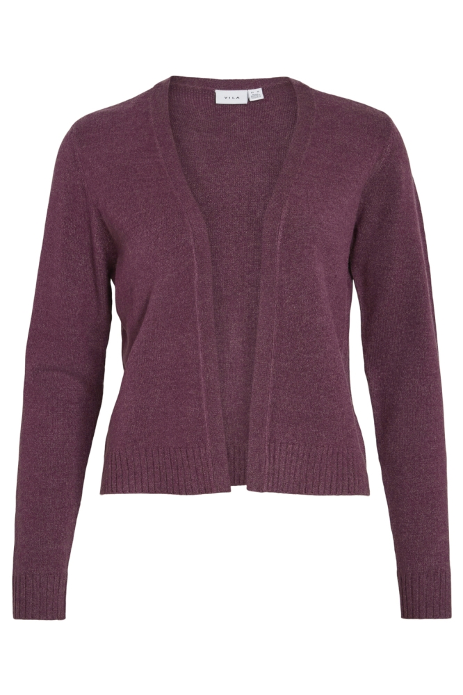 VIRIL SHORT L/S KNIT CARDIGAN-NOOS 14060800 FIG/DARK MELAN